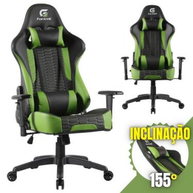 Imagem de Cadeira Gamer Giratória Com Almofadas Ergonômicas para Lombar e Pescoç