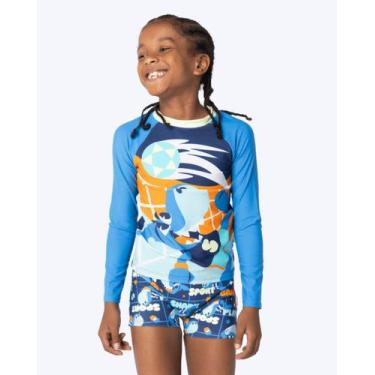 Imagem de Conjunto Camiseta de Nadar e Sunga Tubarão Futevôlei Infantil Masculin
