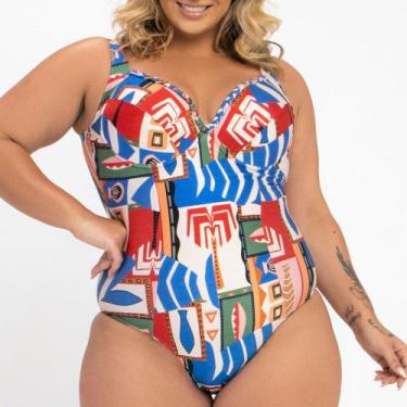 Imagem de Maio Dilady 0623510 C/ Bojo Trança Estampado Zero Barriga., 50, Litora