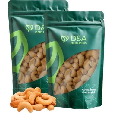 Imagem de Castanhas de Cajú W1 Inteiras Torradas Com Sal e Sem Sal 2kg - D&A Nat