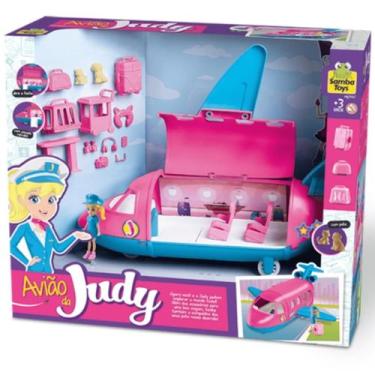 Imagem de Brinquedo Avião Da Judy Infantil Com Boneca E Animais Kit - Samba Toys