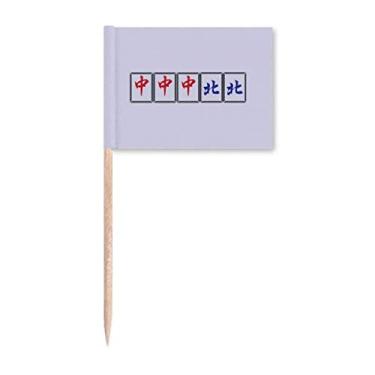 Imagem de Marcadores de palito de dente Grand Three Chiefs Mahjong azulejos para decoração de festa