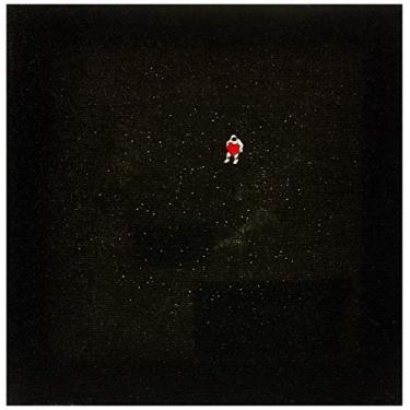 Imagem de Arte Maníacos Quadro Decorativo em Tela Canvas Astronauta Coraçăo - 32,5x23cm