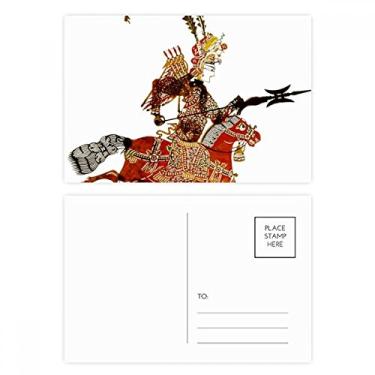 Imagem de Cartão postal Shadow Play Head Portrait Brave Woman Cartão de felicitações de aniversário