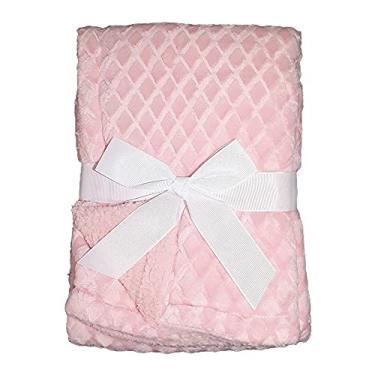 Imagem de Manta Soft Bebe Cobertor Microfibra Com Sherpa Relevo Rosa
