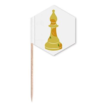 Imagem de Peças de xadrez de Minion para atletas com bandeiras de palito, palitos de cupcake, festas e celebrações