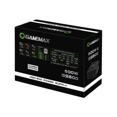 Fonte Gamer Gamemax GM600, 600W, Box 80 Plus, Bronze, Pfc Ativo Semi  Modular - Faz a Boa!