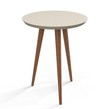 Imagem de Mesa Lateral Redonda Luna 530 Off White