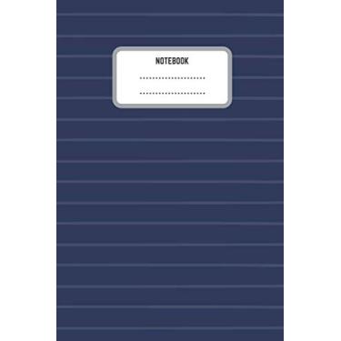 Imagem de Notebook Blue Stripes cover simple and elegant, Lined Workbook or journal Blue - Positive vibes for School - Organizer, Diary, Notes: Pocket Notebook ... : Large (6 x 9 inches) - (15,24 x 22,86 Cm)