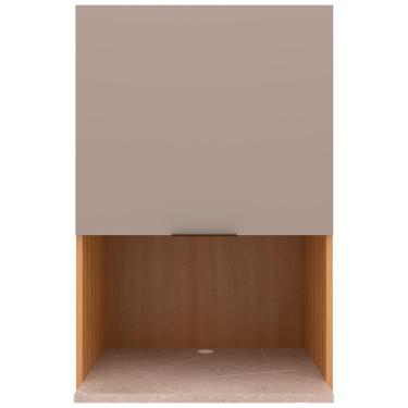 Imagem de Armário Aéreo Bartira Cristal MDP 15mm com Nicho para Micro-ondas e 1 Porta - 60cm de largura