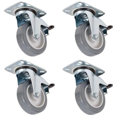 Imagem de Rodízio Giratório 1 POL Com Freio Glap 158BPFPI 4 Unidades SCHIOPPA