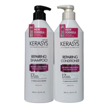 Imagem de Kit Kerasys Hair Clinic Repairing Shampoo E Cond - 2x600ml