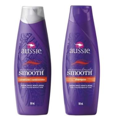 Imagem de Kit Aussie Miraculously Smooth 180ml: Shampoo + Condicionador-Unissex