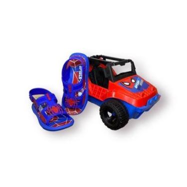 Imagem de Sandalia Grendene Kids Homem Aranha Buggy 22940 PRETO/VERMELHO 31-Masculino