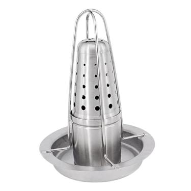 Imagem de WeiLaiKeQi Suporte para grelhar suporte para churrasco cozinhar cesta de gotejamento bandeja torrador cerveja suporte de frango