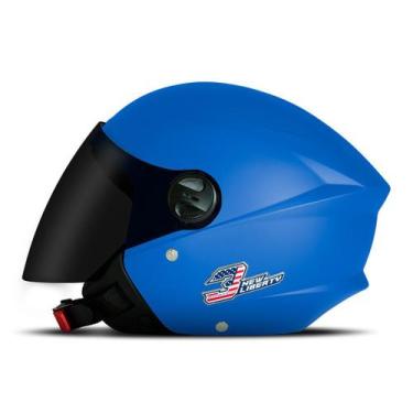 Imagem de Capacete Aberto Pro Tork New Liberty Three Elite Viseira Fumê, 56, AZU