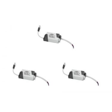 Imagem de Kit C/3 - Driver Reator Fonte P/Painel Led Blumenau 12W, Bivolt