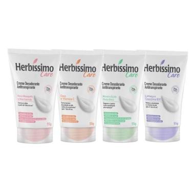 Imagem de Kit Creme Desodorante Antitranspirante Herbíssimo Care Bisnaga 55g - 4