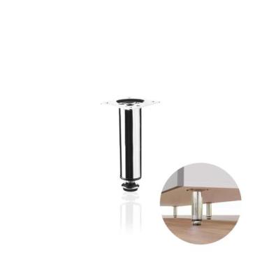 Imagem de Pé Redondo Cromado Para Armários E Móveis Planejados Ø3 X 10 Cm - Renn