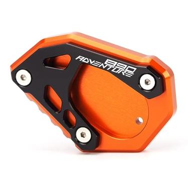 Imagem de Mokiton Placa de suporte de extensão de suporte lateral de motocicleta compatível com KTM 890 Adventure/R 2020-2023 | Suporte de almofada de pé 890 ADV 890ADV 890ADV 890ADVENTURE acessórios (preto-1)