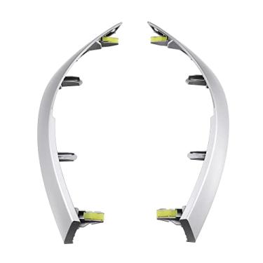 Imagem de X AUTOHAUX Acabamento da tira central do painel lateral esquerdo e direito para Toyota Corolla 2008-2013 55436-02330 55435-02370 Moldura de tiras de painel lateral de navegação do painel central 1 par