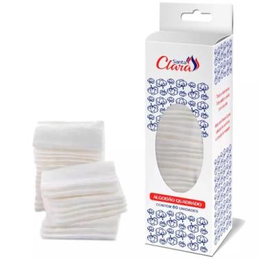 Imagem de Algodão Quadrado Absorvente para Remoção de Maquiagem com 80 Unidades - Ideal para Limpeza Facial, Aplicação de Tônicos e Produtos de Skincare, Toque Suave e Não Solta Fibras, Uso Diário para Todos os Tipos de Pele