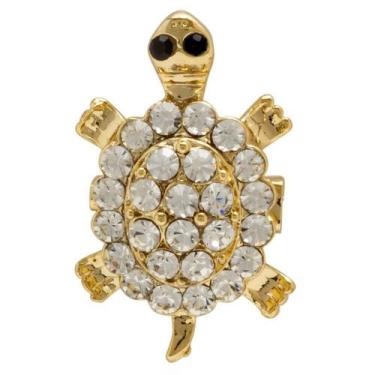 Imagem de Broche Tartaruga Strass BRG0053 - Akasaki, Dourado