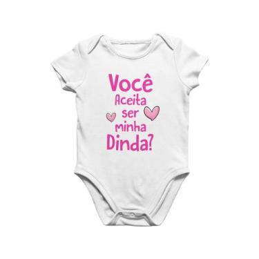 Imagem de Body Bebê Infantil Você Aceita Ser Minha Dinda Branca - Del France, PP