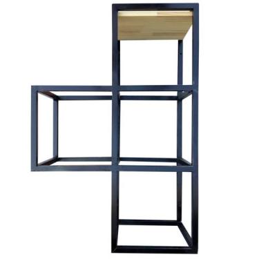 Imagem de Nicho / Estante de Parede - Madeira e Ferro - Estilo Industrial - Mode