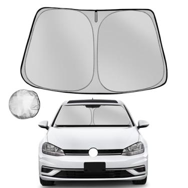 Imagem de Fonowka Para-brisas para Volkswagen Golf GTI e-Golf 2015-2021 VW Golf R 4 portas hatchback para-sol dobrável para janela dianteira de carro protetor interno automotivo acessórios de ajuste