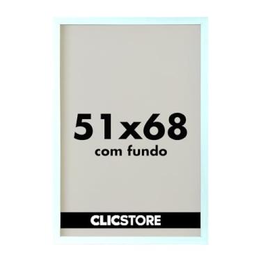 Imagem de Moldura Quadro 51x68cm para Quebra Cabeça Grow Puzzle 1000 peças Game Office Decoração Parede Sala Escritório sem Vidro (Branco)