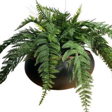 Imagem de Arranjo Completo Samambaia Centro De Mesa Grande Vaso Preto - Decore F