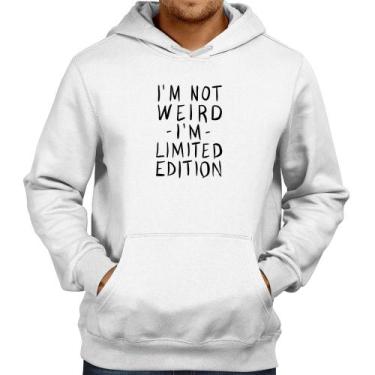 Imagem de Moletom Im not weird Im limited edition - Foca na Moda, Branco, G