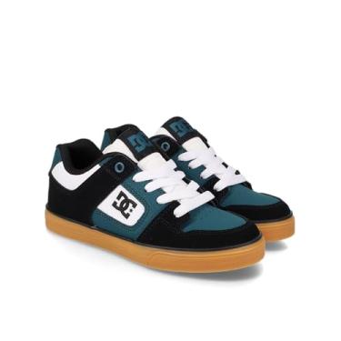 Imagem de DC Shoes Tênis de skate unissex infantil puro, Preto/Branco/Verde Dk, 11 Little Kid