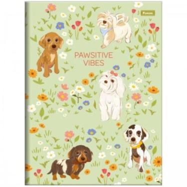 Imagem de Caderno Brochura PEQUENO Smoogies Pets Cachorro e Gato Modelo 2025-80 Folhas (Verde)