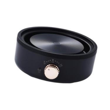 Imagem de Fenteer Adaptador de chaleira do fogão elétrico Adaptador da UE portátil portátil de café de cerâmica portátil Pequeno prato quente para festa de chá, Preto