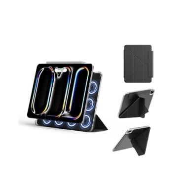 Imagem de Capa magnética compatível com iPad Pro 11 M4, substituição para iPad Pro de 11 polegadas 2024 M4, fina e leve com quatro cantos, capa estilo origami, compatível com paisagem e retrato