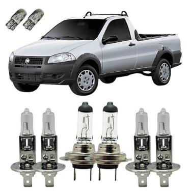 Imagem de Lâmpadas Originais 3200K Fiat Strada G1 G2 G3 Completo + T10 - Autovex