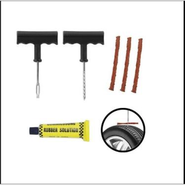 Imagem de Kit Reparo de Metal para Pneus de Carros Motos + Macarrão + Maleta pre