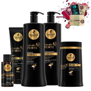 Imagem de Kit Haskell Cavalo Forte Sh Cond Masc 1kg Leave-in Complexo