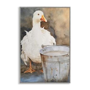 Imagem de Stupell Industries Arte giclée emoldurada cinza Duck & Country, design de Stephanie Fielden, 20 x 30