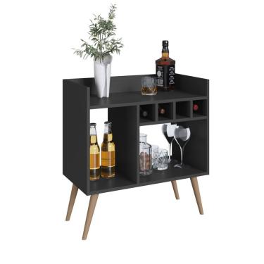 Imagem de Aparador Adega Para 4 Garrafas 70cm Ap4001 Grafite