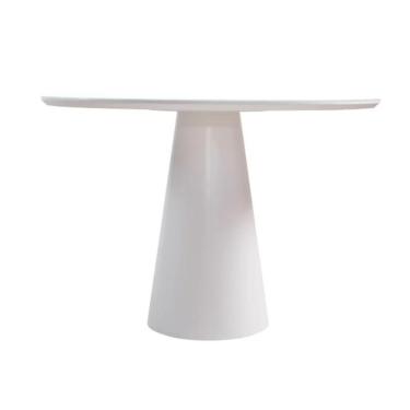 Imagem de Mesa De Jantar Cone Redonda 100 Cm Laqueada Cores Branco
