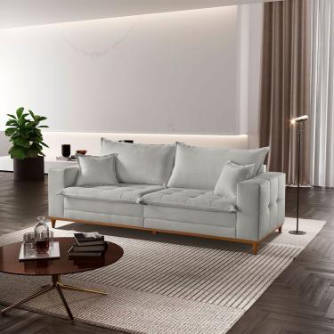 Imagem de Sofá Matrix 02 Módulos De 80cm B25cm Meu Sofá Online B026 Veludo Prata