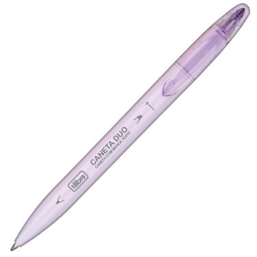 Imagem de Caneta Esferográfica C- Marca-texto Tilibra - 1.0mm Roxo