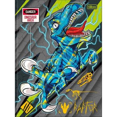 Imagem de Caderno Universitário Raptor Tilibra Capa Dura Brochura - 48 Folhas Danger Raptor