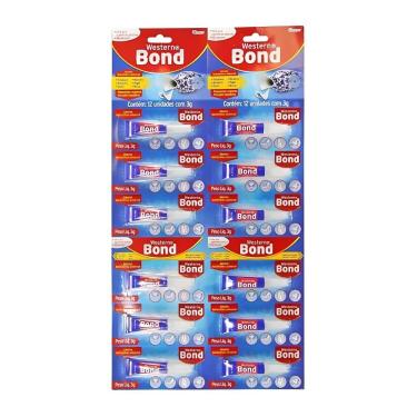 Imagem de Cartela Super Cola Instantanea Western 3g 12 Unidade