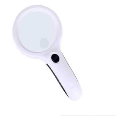 Imagem de Lupa Para Estetica De Mao Luz De Wood Com 8 Leds Branco + Led Ultra Violeta Selos Nota Falsa