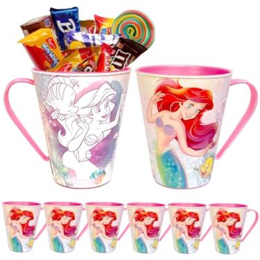 Imagem de Kit 10 Canecas com Alça Princesa Ariel Pequena Sereia Lembrancinha e Decoração de Festa Aniversário Infantil