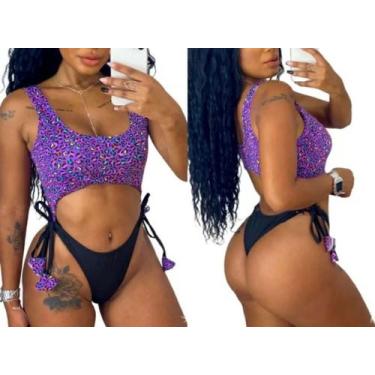 Imagem de Body Maiô cavado  com Bojo Gringa Anitta lançamento cordinha animal pr